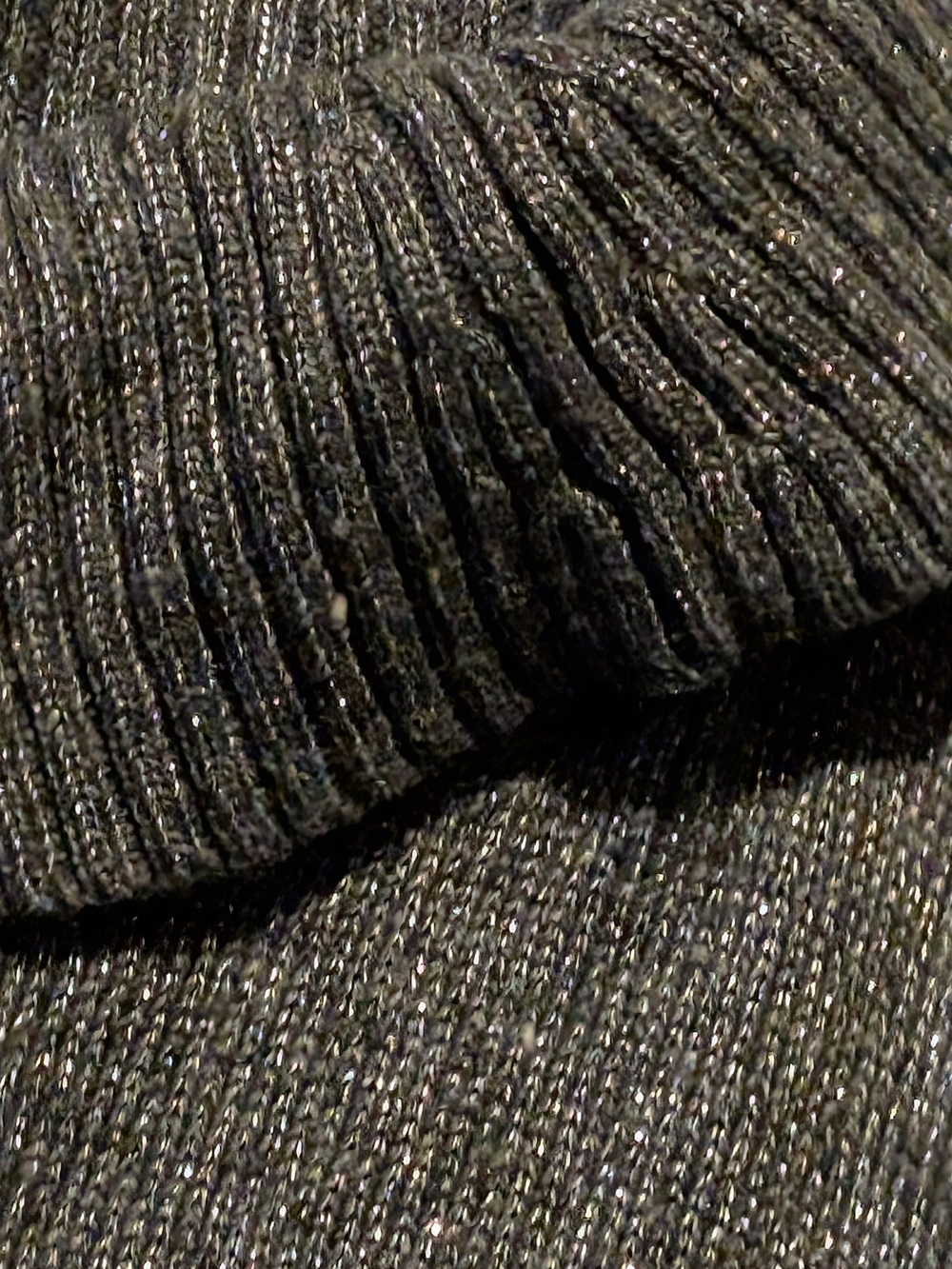 Charcoal Marled Cowl Neck Sweater Size Petite Large - Picture 10 of 13